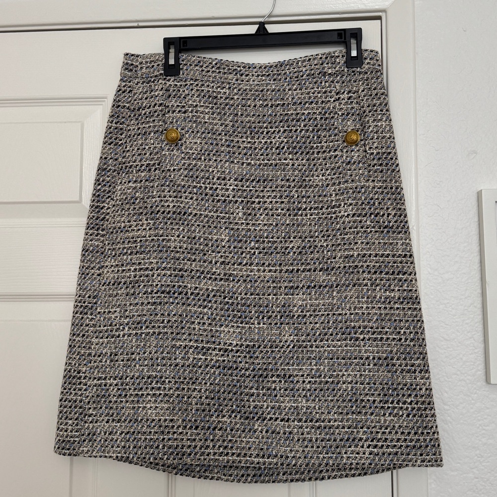 J CREW speckle tweed skirt